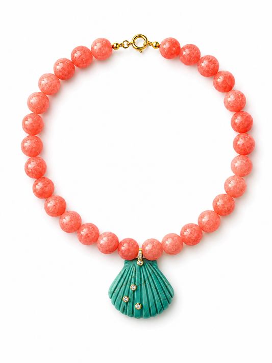 Capri Shell Coral Kolye