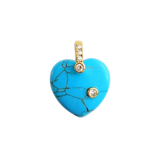 Aqua Heart Charm