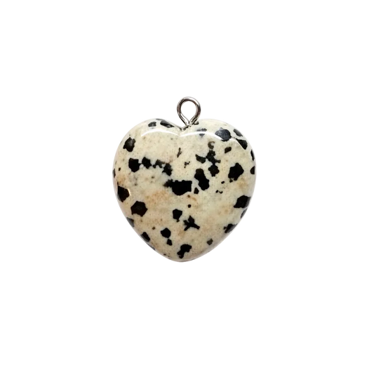 Dalmatian Jasper Heart