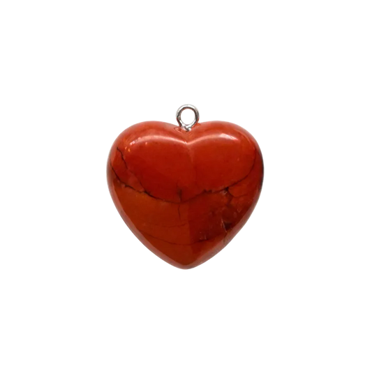 Deep Red Jasper Heart